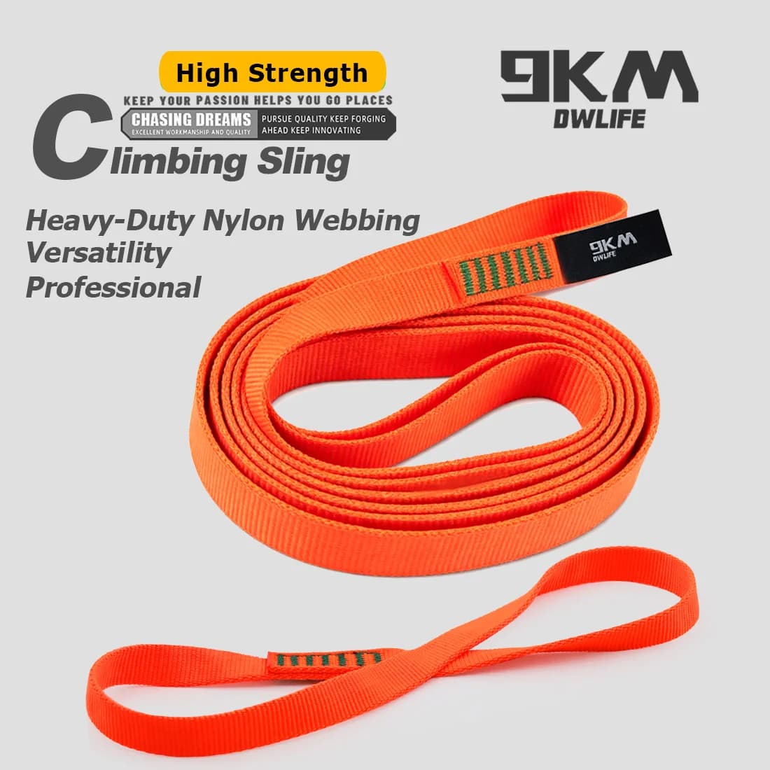 Nylonrep för klättring, 16 mm, 22 kN styrka