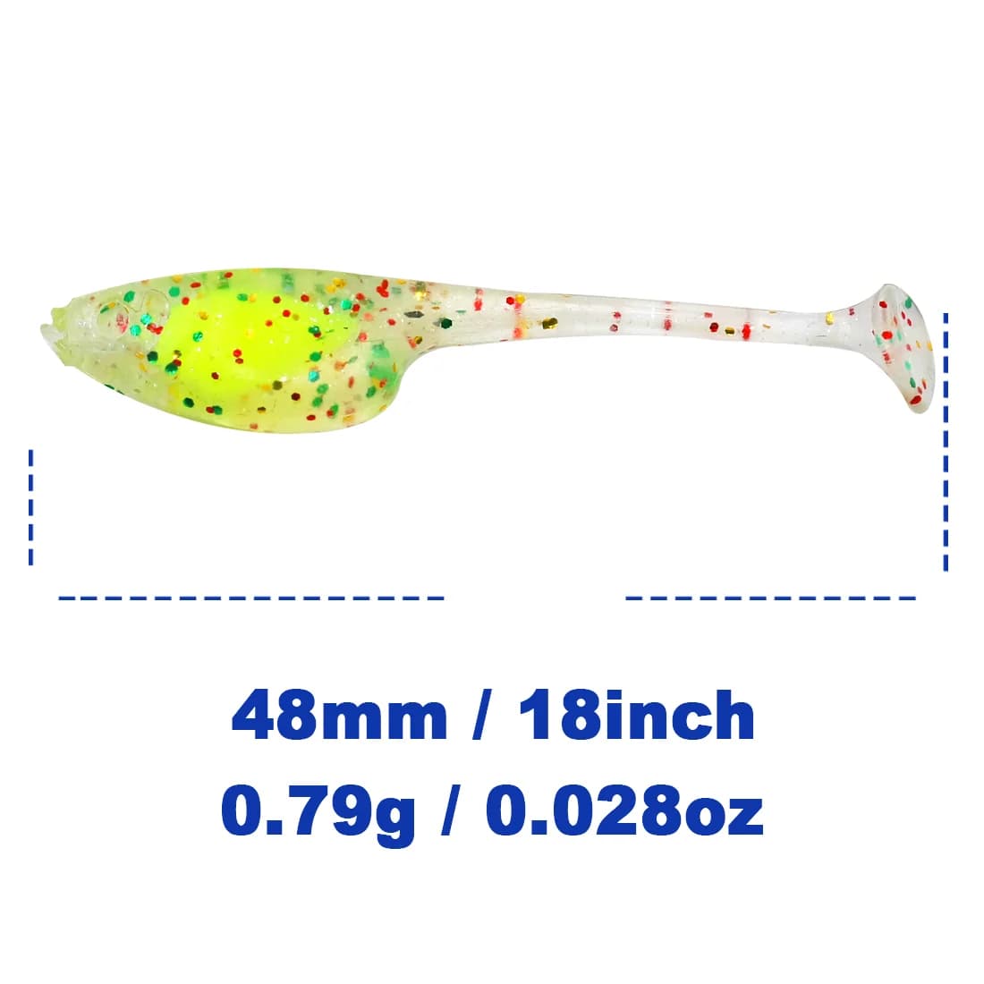 20 st Mjukplast-Swimbaits, 4,8 cm