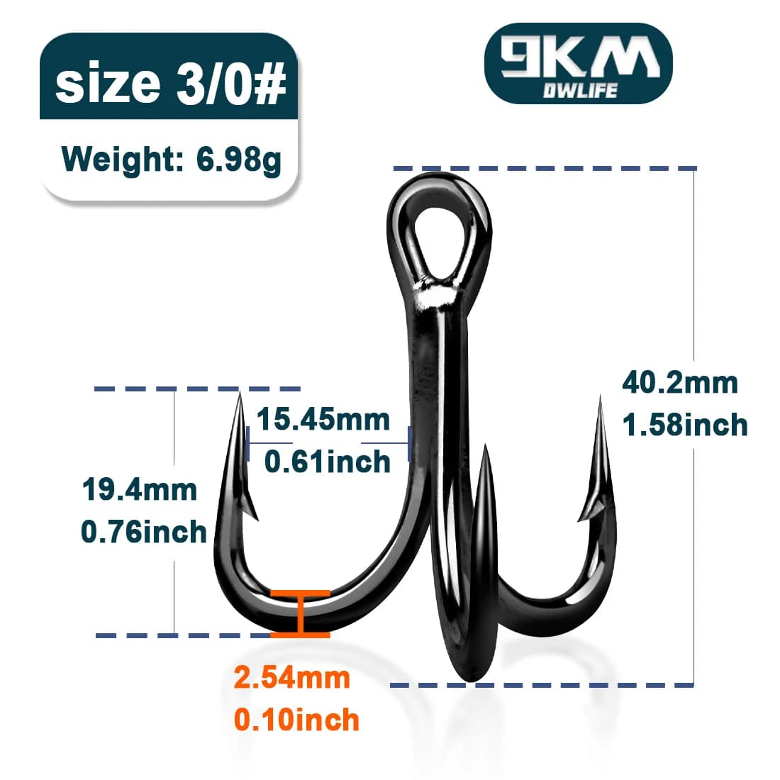 4X starka treblekrokar, 10-30 st