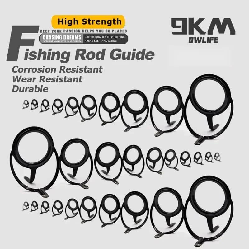 Rostfritt stål guide-kit för kastspön, 10-20 st
