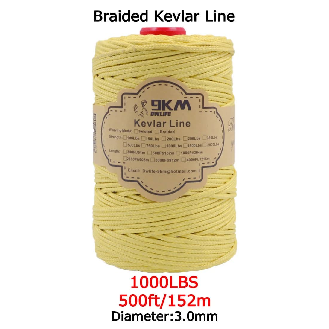 Hög hållfasthet flätad Kevlar-assistentlina